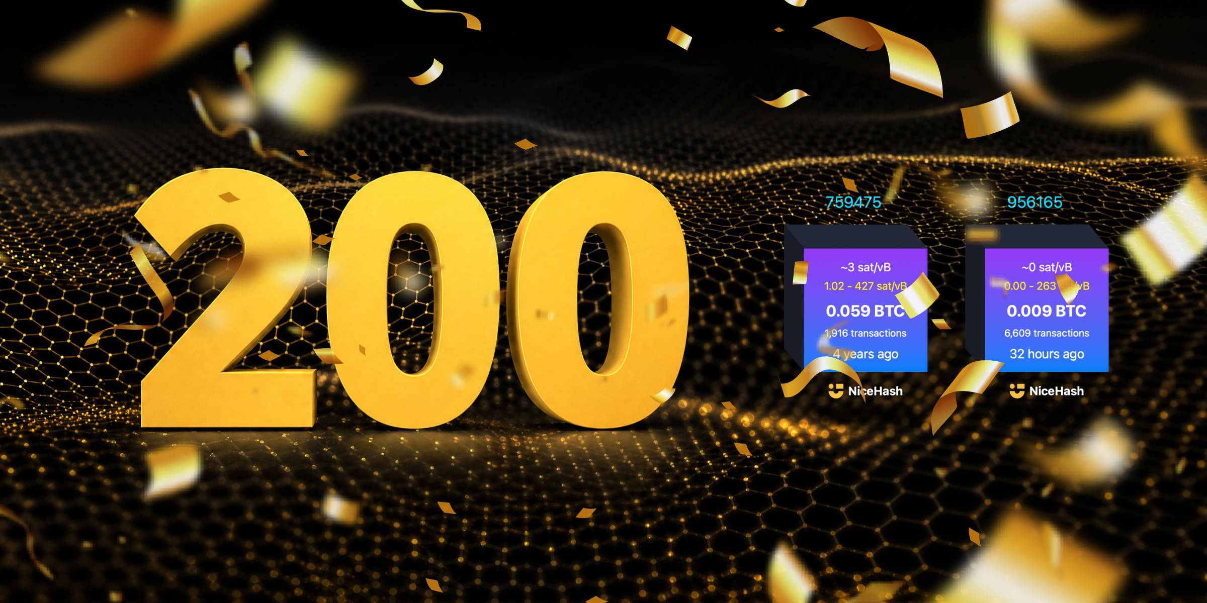 EasyMining 200 BTC blocks mined