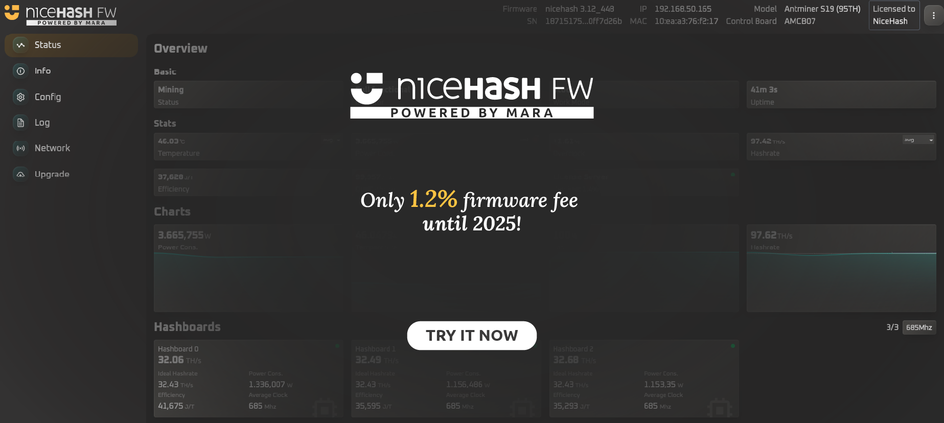 NiceHash FirmWare