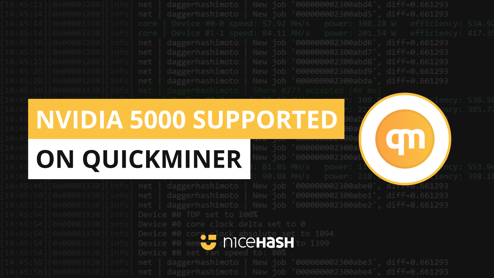 Nicehash Quickmainerr QuickMiner v0.6.13.0 & v0.7.8.0 RC - Nvidia 5000 series now supported ...