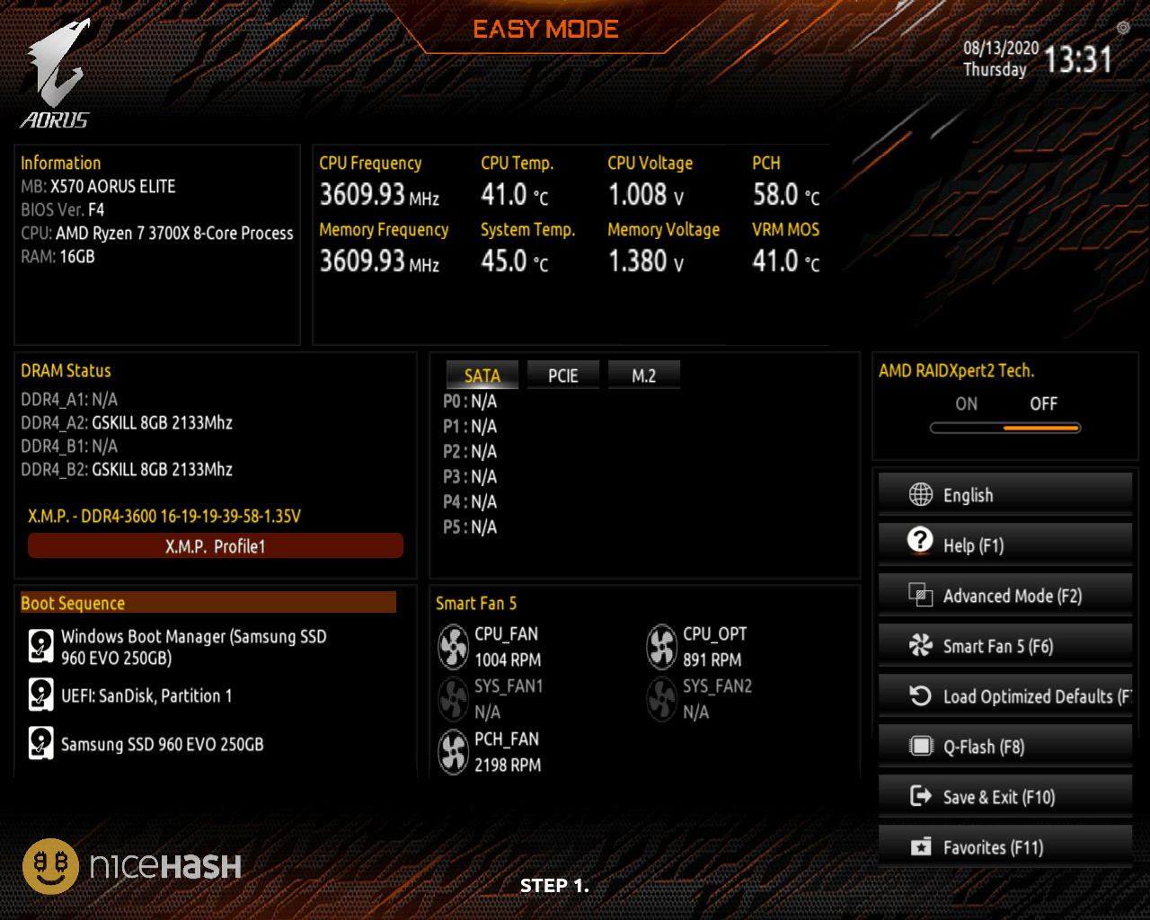 How to power up a mining rig automatically after power loss