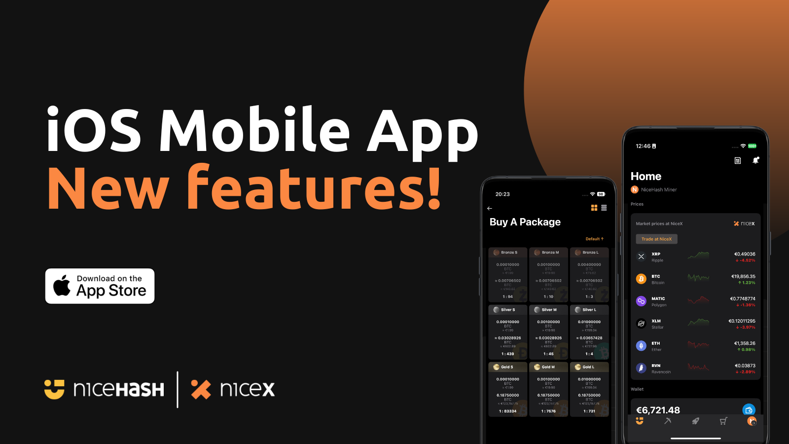 Nouvelles fonctionnalités de l'application mobile iOS! | NiceHash